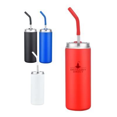 Union Printed - 20 oz Vacuum Tumbler Can w/ Straw