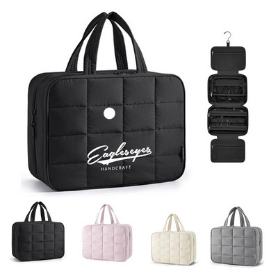 Travel Puffy Toiletry Bag with Jewelry Organizer