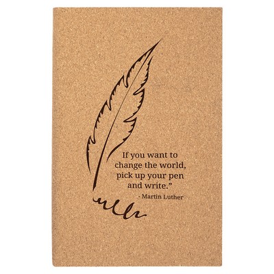 5.25" x 8.25" Cork Journal with Lined Notepad