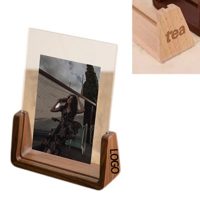 6'' Acrylic Frame With Wood Base