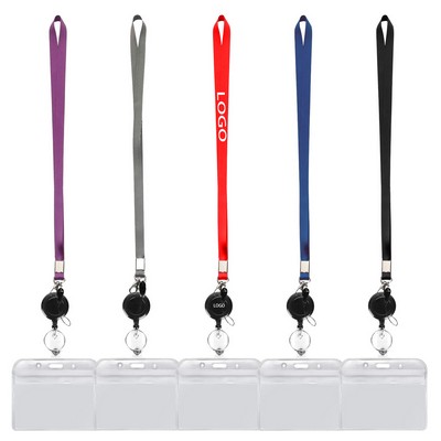Retractable Lanyard Card Holder