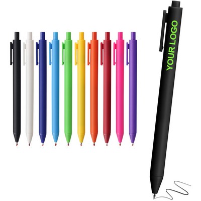 Custom ABS Retractable Click Action Gel Ink Medium Point Ballpoint Pen