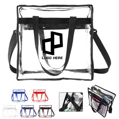 Clear Pvc Dual Handles Tote Bag