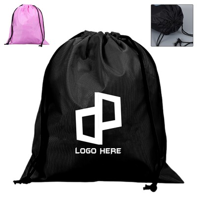 210D Polyester Drawstring Bag Backpack