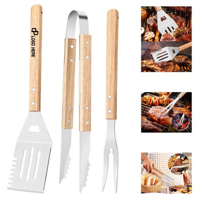 3 Piece Stainless Steel Bbq Set