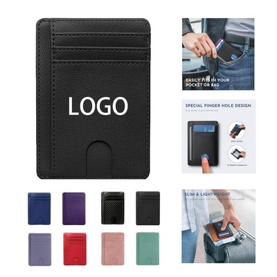 Anti Theft Brush Rfid Leather Holder