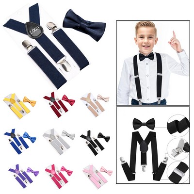 Children's Suspenders with Bow Tie