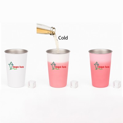 12 Oz. Stainless Steel Cold Color Changing Cup