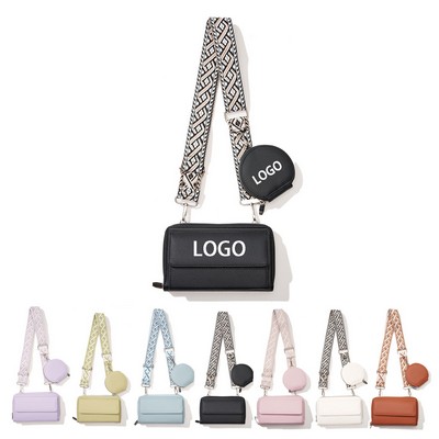 Unisex Crossbody Bag w/Removable Small Pouch