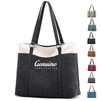 Women Canvas Laptop Shoulder Bag
