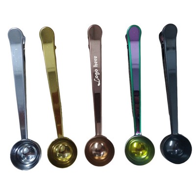 Coffee Bean Spoon With Clip