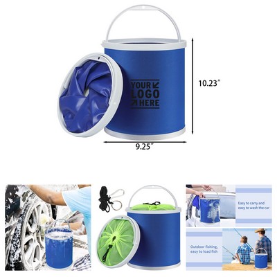 11L Durable Pop Up Water Bucket for Car Washing