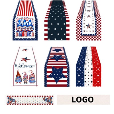 Patriotic Stars Stripes Table Runner