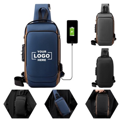 Technology USB Portable Outdoor Men's Cross-body Chest Bag