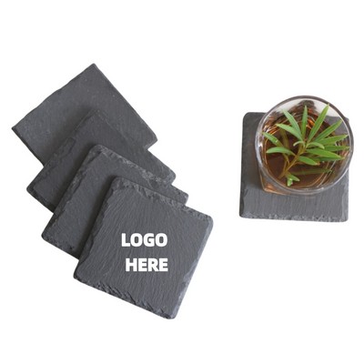 Square Stone Feat Insulation Coasters