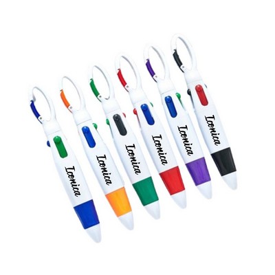 4 Color Pen w/Carabiner