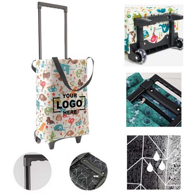 Shopping Cart with Pull Handle.