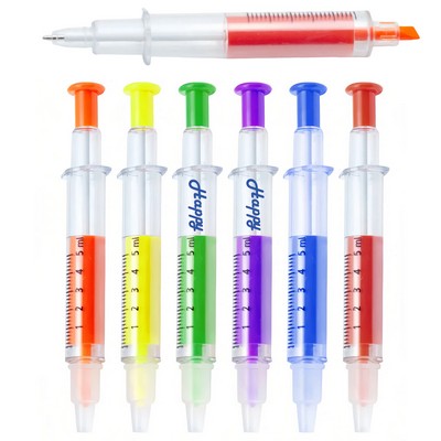 Double Heads Syringe highlighter Pen