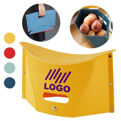 Portable Plastic Basket Folding Stool