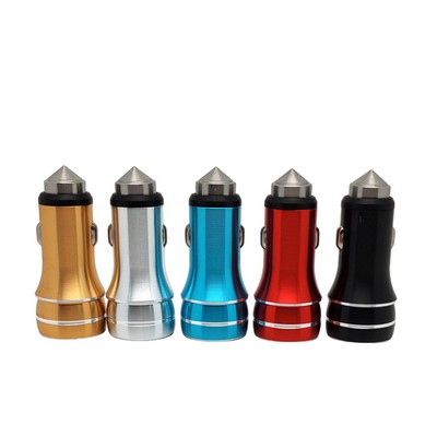 Auto Charger w Dual USB Ports