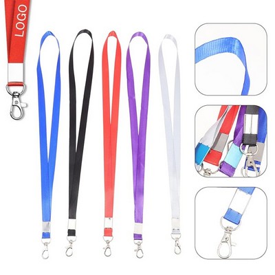Polyester Badge Lanyard with Plastic Clips