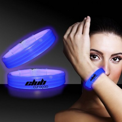 Blue Deluxe Triple Wide X-Large 9 Inch Glow Bracelet