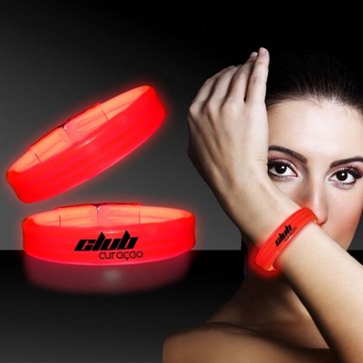 Red Deluxe Triple Wide X-Large 9 Inch Glow Bracelet