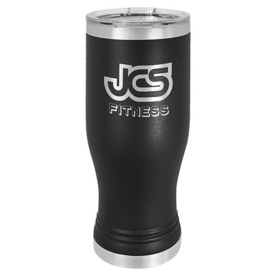 Polar Camel Black 20 oz. Pilsner with Clear Lid