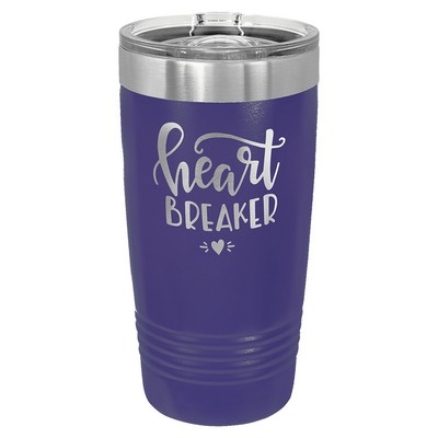 Polar Camel 20 oz. Purple Insulated Ringneck Tumbler with Slider Lid