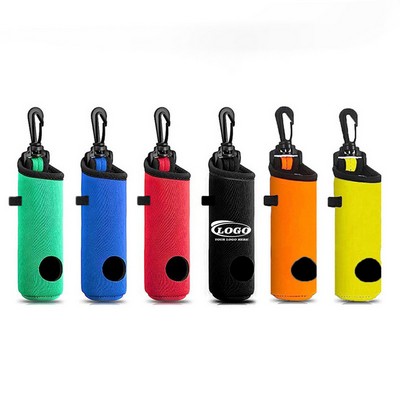 Neoprene Golf Ball Pouch 3Ball Capacity w/ Clip Hook