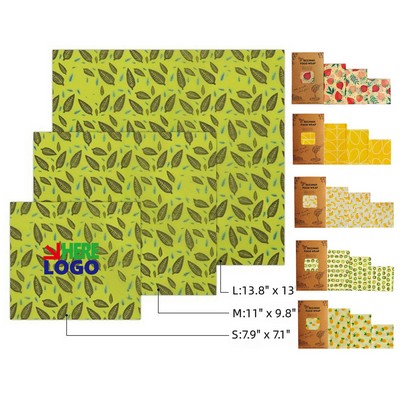 3pcs Eco Friendly Reusable Food Wraps