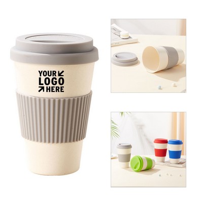 Eco Bamboo Fiber Travel Mug with Silicone Lid 15 oz.
