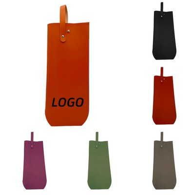 PU Leather Wine Tote Bag