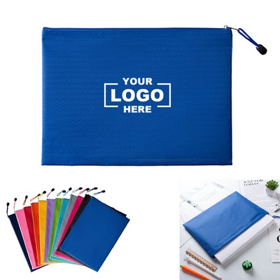 Football Pattern Zipper File Storage Bag