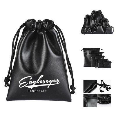 PU Leather Drawstring Jewelry Gift Bag