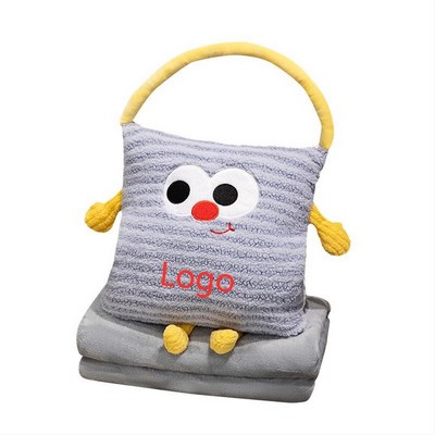 Cute 2-In-1 Handheld Pillow Blanket