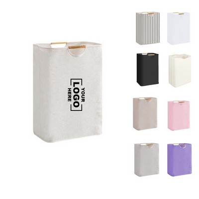 Foldable Cotton Linen Laundry Basket