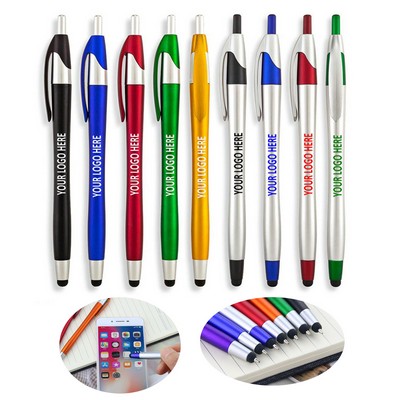 Custom School Office Capacitive Stylus Ballpoint Pens with Touchscreen Tip