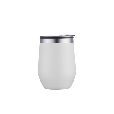 12 oz White Double Wall Wine Cup