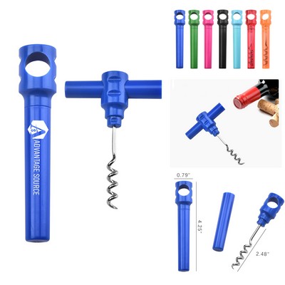 Stainless Steel Wine Corkscrew Opener With T-Handle