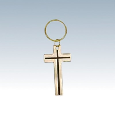 Brass Cross Keychain