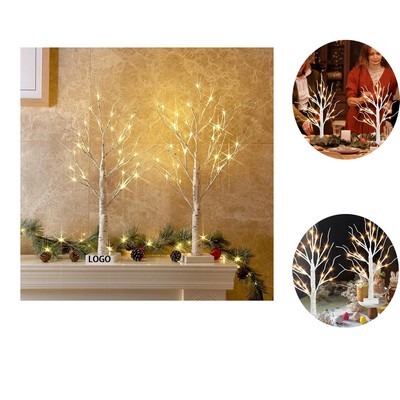2FT LED Birch Tree Christmas Decor