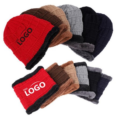 Beanie Hat Scarf Neck Warmer Set