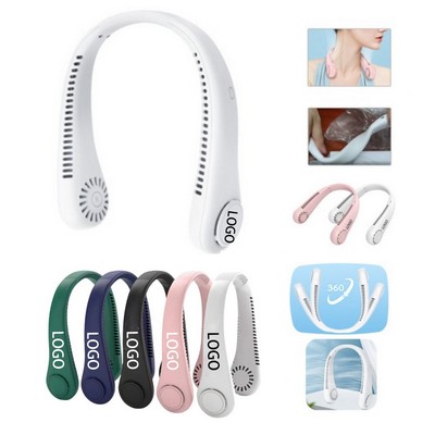 Portable Adjustable Plastic Neck Fan Rechargeable Bladeless Fan