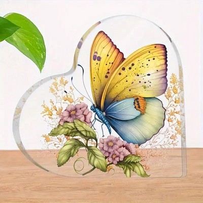 Custom Heart Shaped Acrylic Box Sign 4"