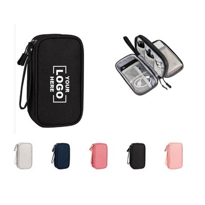 Multi-functional double-layer digital accessory storage bag