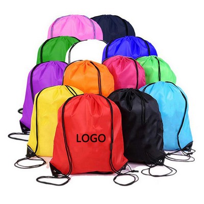 Polyester Shopping Drawstring Backpack