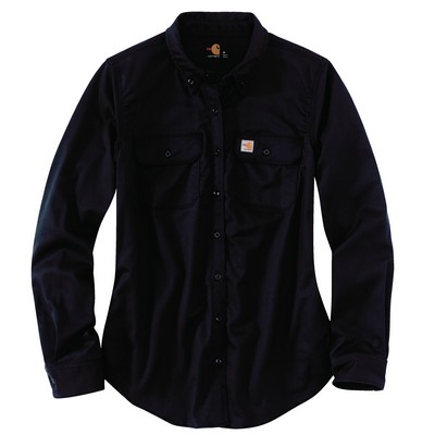 Carhartt 102459 Womens Flame Resistant Rugged Flex® Relaxed Fit Midweight Twill Long-Sleeve Shirt