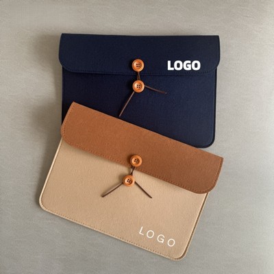 Felt Document Holder with Button Closure