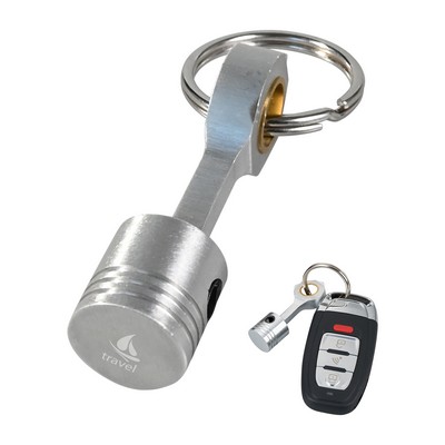 Aluminum Engine Piston Keychain